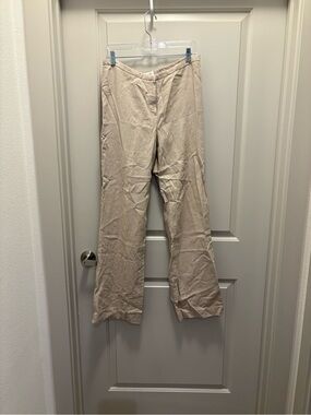 Beige Wide-Leg Pants NWT Size 8 Calvin Klein